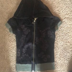 Diesel Short sleeve zip up hoodie